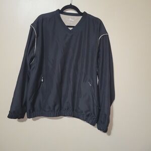 GRAND SLAM GOLF Mens Large Pullover Windbreaker Zip Off Sleeves Vest Black